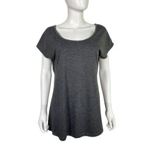 a.n.a Dark Heather Gray Women’s Scoop Neck Tee